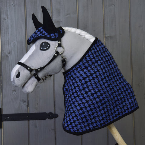 Set (blanket and ear bonnet) blue festive cariered 1
