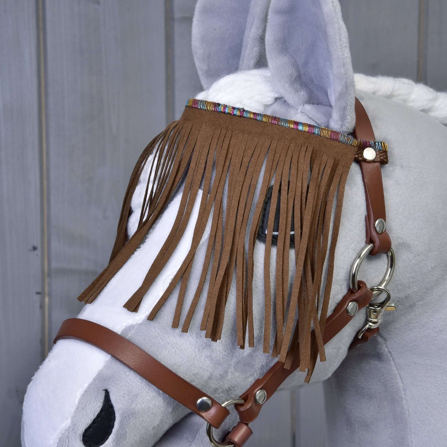 Halter brown with fringes 1