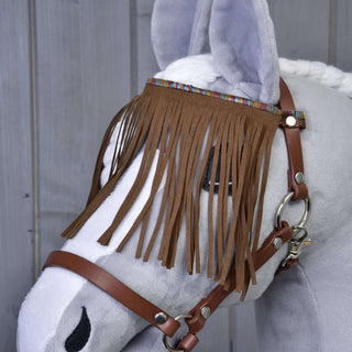 Halter brown with fringes