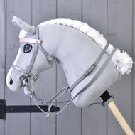 Grey leatherette set - bridle, reins and martingale