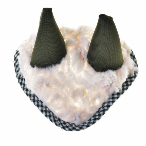 Ear Bonnet Winter (with fur, green ears) (size S)